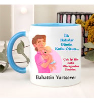 İlk Babalar Günün Kutlu Olsun Kupa Bardak (Mavi)