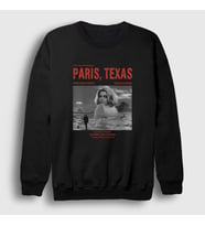 Presmono Unisex Beyaz Poster Film Paris Texas Sweatshirt 481688tt (Siyah)