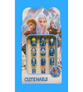 ELSA ÇOCUK TAKMA TIRNAĞI  (OYUNCAK SÜSLEMELİ) (Mavi)