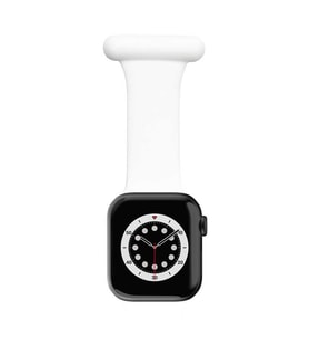 Apple Watch 44/45/46/49mm Çanta Gömlek Askılı Silikon Kordon 44 (Beyaz)