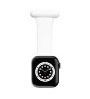 Apple Watch 44/45/46/49mm Çanta Gömlek Askılı Silikon Kordon 44 (Beyaz)