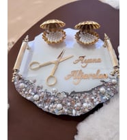 Courage Gold Söz Nişan Tepsisi (Beyaz)