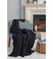 Tek Kişilik Koltuk Örtüsü Berjer Örtüsü Koltuk Şalı 2 Adet 110x175 cm (Antrasit)