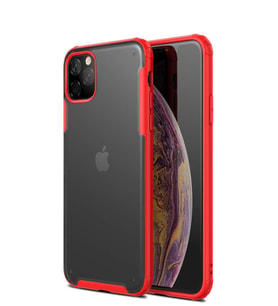 Microsonic Apple iPhone 11 Pro Max (6.5'') Kılıf Frosted Frame (Kırmızı)