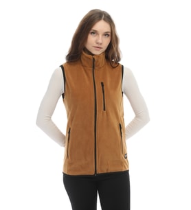 Ghassy Co. Kadın Spor Polar Yelek (Taba)