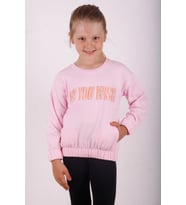 Toontoy Kız Çocuk You Wish Baskılı Sweatshirt (Açık Pembe)