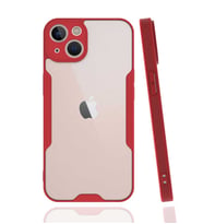 Apple iPhone 13 Mini Kılıf Zore Parfe Kenarları Pastel Renk Silikon Kılıf (Kırmızı)