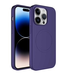 iPhone 11 Pro Max Kılıf Magsafe Özellikli Pastel Renk Plas Kılıf (Mürdüm)