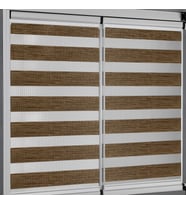 Cam Balkon Sürgülü Cam Perdesi - Brillant Yapıştırmalı Zebra Perde Venti (6 Renk Seçeneği) (Kahverengi)
