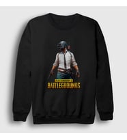Presmono Unisex Beyaz Cover Pubg Sweatshirt 30315tt (Siyah)