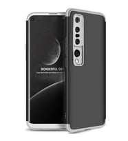 Xiaomi Mi 10 Pro Kılıf 3 Parça Slim Sert Silikon Kapak AYS (Siyah-Gri)