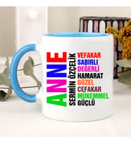 Anneler Günü Hediyesi Kupa Bardak (Mavi)