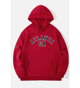 Unisex Atlanta Baskılı Sweatshirt (Kırmızı)
