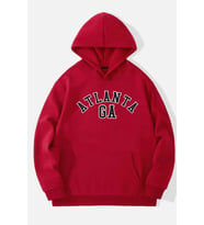 Unisex Atlanta Baskılı Sweatshirt (Kırmızı)