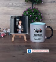 Diyaliz Teknikeri Fotoğraflı Dekoratif Taş, Kupa Bardak Beyaz Hediye (Model 9)