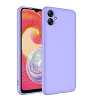Samsung Galaxy A04E Kılıf Özel Orijinal Lansman Serisi, İçi Kadife, Pürüzsüz Yumuşak ve Mat TPU Silikon (Lila)