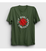 Presmono Unisex Sarı Logo V2 Red Hot Chili Peppers T-Shirt 107578tt (Haki)
