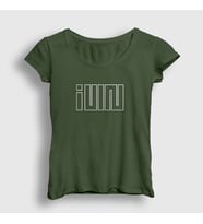 Presmono Kadın Sarı Logo K-Pop G I Dle T-Shirt 406040tt (Haki)