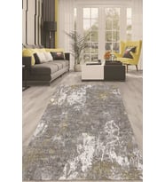 Dijital Kaymaz Taban Yıkanabilir Modern Renkli Salon Halısı Mutfak Halısı Yolluk ND-HT-369 (Gri)