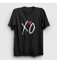Presmono Unisex Siyah Xo The Weeknd T-Shirt