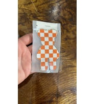 KARELİ ÜTÜ İLE YAPIŞAN ZİRKON TAŞLI AYI ARMA DİKİŞ APLİKE 10X6 CM (Turuncu)