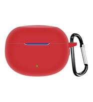 Microsonic Realme Buds T100 Kılıf Askılı Mat Silikon Siyah (Kırmızı)