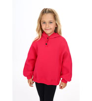 Toontoy Kız Çocuk Nakışlı Sweatshirt (Koyu Fuşya)