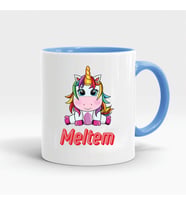 İsimli Baby Unicorn Kupa (Mavi)