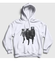 Presmono Unisex Beyaz Alliance Skibidi Toilet Kapüşonlu Sweatshirt 479123tt (Beyaz)