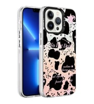Apple iPhone 13 Pro Max Kılıf Mermer Desenli Zore Marbello Kılıf (Siyah - Beyaz)