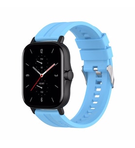 Huawei Watch GT 6/5/4/3/2 Pro 46mm Ultimate SE Elite Kordon Silikon Dalga Desen (Açık Mavi)