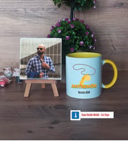 Antrenör Fotoğraflı Dekoratif Taş, Kupa Bardak Beyaz Hediye (Model 7)