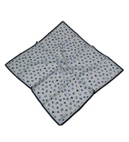 Mısırlı Eşarpları  Silky Cocoon Eşarp (Beyaz - Lacivert)