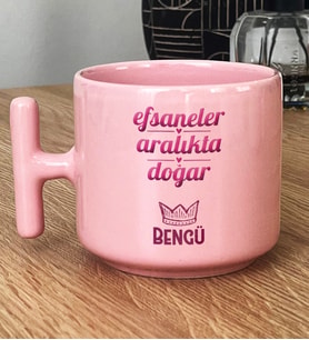 Kişiye Özel Yay Oğlak Burcu Hediye Pastel T Kupa Doğum Günü Hediyesi (Pembe)