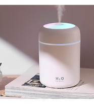 360ML Uçucu Yağ Difüzör Alev Hava Nemlendirici Ultrasonik Serin Mist Maker Sisleyici Aromaterapi (Beyaz)