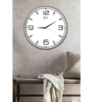 Modern Duvar Saati Siyah - 29 cm (Beyaz)
