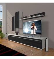 Decoraktiv Eko 7 Mdf Std Tv Ünitesi Tv Sehpası (Beyaz-Siyah)