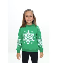 Toontoy Kız Çocuk Baskılı Sweatshirt (Çimen Yeşili)