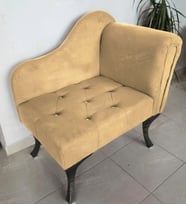 Yeni Model Ters Kol Tekli Köşe Koltuğu Josefin Bench Siyah Ayak (Vizon)