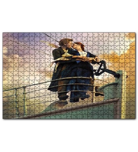 Cakapuzzle Titanic Rose ve Jack Güvertede  Puzzle Yapboz MDF (Ahşap) (255 Parça)