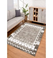 Dijital Kaymaz Taban Yıkanabilir Renkli Salon Halısı Mutfak Halısı Yolluk ND-SM-21 (Vizon)