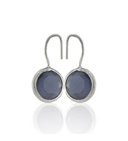 Kadir Jewellery Gümüş Kaplama Kadın Taşlı Küpe -El İşçiliği Ve Hipoalerjenik Küpe (Mor)