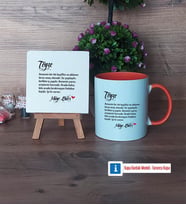 Teyzeye Hediye Dekoratif Taş, Kupa Bardak Kırmızı Hediye (Model 12)
