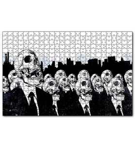 Cakapuzzle Takım Elbiseli Kurukafalar SB  Puzzle Yapboz MDF (Ahşap) (500 Parça)