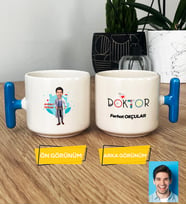 Doktor Hediye T Kupa Bardak Erkek Doktora Tıp Bayramı Hediyesi (Mavi)