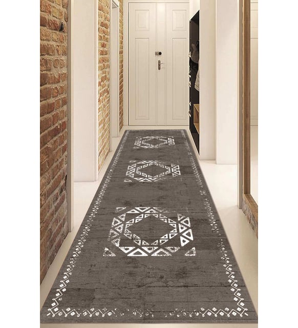 Dijital Baskılı Kaymaz Taban Yıkanabilir Modern Yolluk Ve Koridor Halısı NDU-SD-1051 (Çok Renkli)