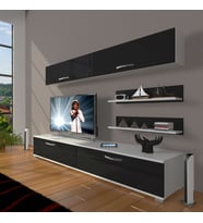 Decoraktiv Eko 5 Slm Std Tv Ünitesi Tv Sehpası (Beyaz-Siyah)