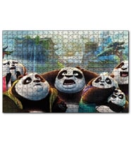 Cakapuzzle Kung Fu Panda 3 Panda Ailesi  Puzzle Yapboz MDF (Ahşap) (255 Parça)
