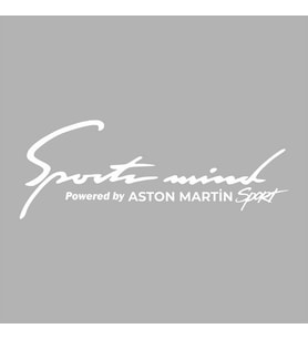 Sports Mind Aston Martini Sports Sticker siyah 21x10 CM (Beyaz)