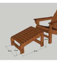 Mandu Adirondack Ayak Uzatma Standı (Gri)